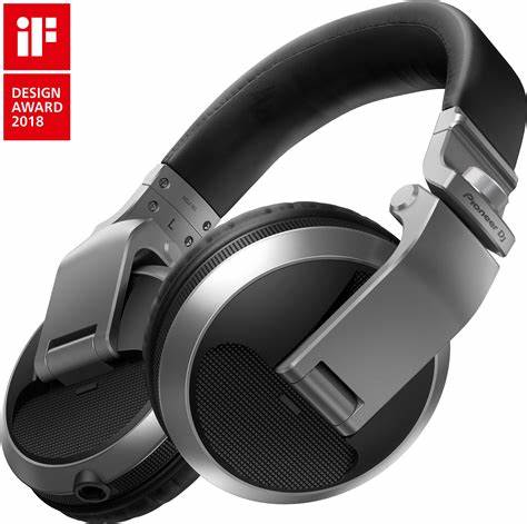 Pioneer DJ HDJ-X5-S Over-Ear DJ Headphones in Silver — view 4