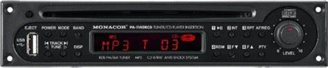 Monacor PA-1140RCD - RDS Tuner CD Player Insertion with USB