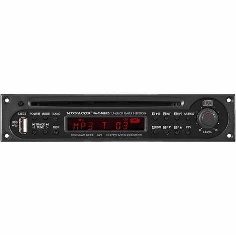 Monacor PA-1140RCD - RDS Tuner CD Player Insertion with USB — view 2