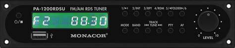 Monacor PA-1140RCD - RDS Tuner CD Player Insertion with USB — view 5