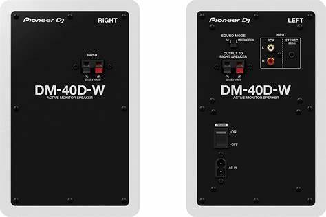 Pioneer DJ DM-40D-W 4” Desktop Monitor System White (Pair) — view 5