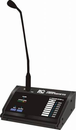 itC T-318 - Remote Paging Desktop Mic 5 Zones — view 6