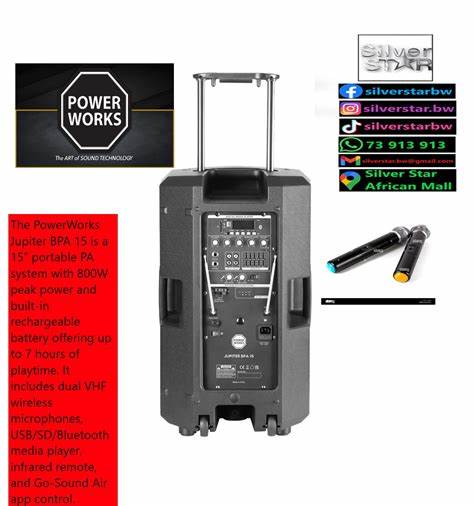 PowerWorks JUPITER BPA 15 Powered 15″ Battery Speaker — view 7
