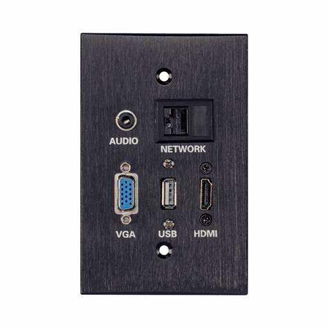 MULTI AUDIO AND VIDEO WALL PLATE 4X2 — view 4