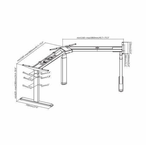 LinkQnet 3-STAGE TRIPLE MOTOR ELECTRIC SIT-STAND DESK FRAME (M06-33DC) — view 2