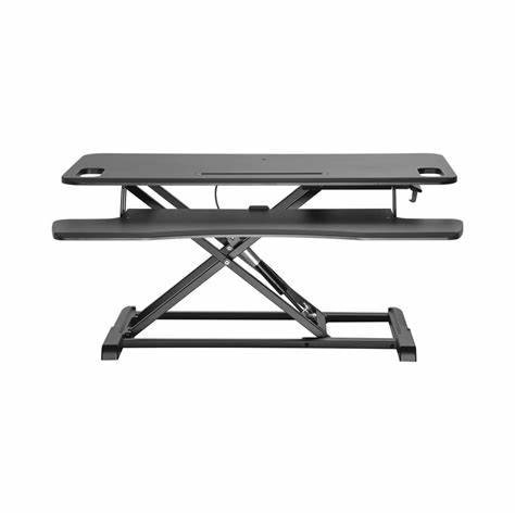 GAS SPRING SIT-STAND DESKTOP WORKSTATION WITH KEYBOARD TRAY DECK — view 5