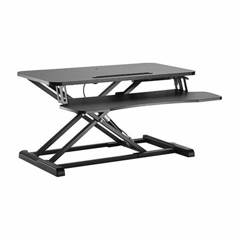 GAS SPRING SIT-STAND DESKTOP WORKSTATION WITH KEYBOARD TRAY DECK — view 6