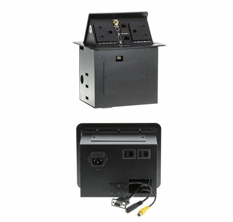 MULTI SUNKEN DESKTOP SOCKET BOX WITH NEW SLIMLINE SA POWER — view 5