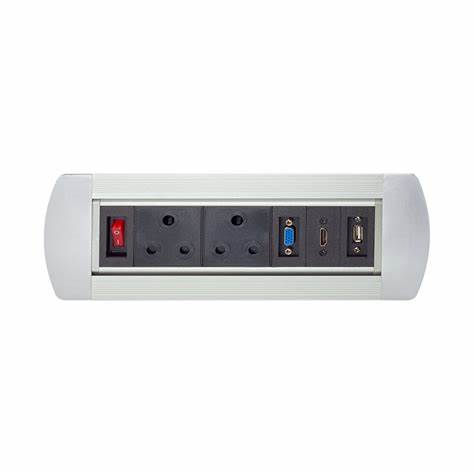 MANUAL FLIPPING DESKTOP SOCKET WITH NEW SLIMLINE SA POWER — view 5