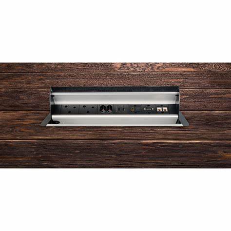 MANUAL FLIPPING DESKTOP SOCKET WITH NEW SLIMLINE SA POWER — view 2