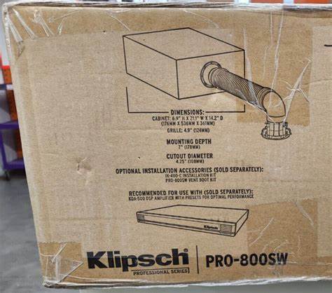 Klipsch PRO800SW White InWall Subwoofer — view 2