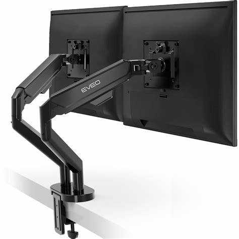BRACKET – PREMIUM SINGLE MONITOR GAS SPRING VERTICAL BAR DESKTOP MOUNT — view 5