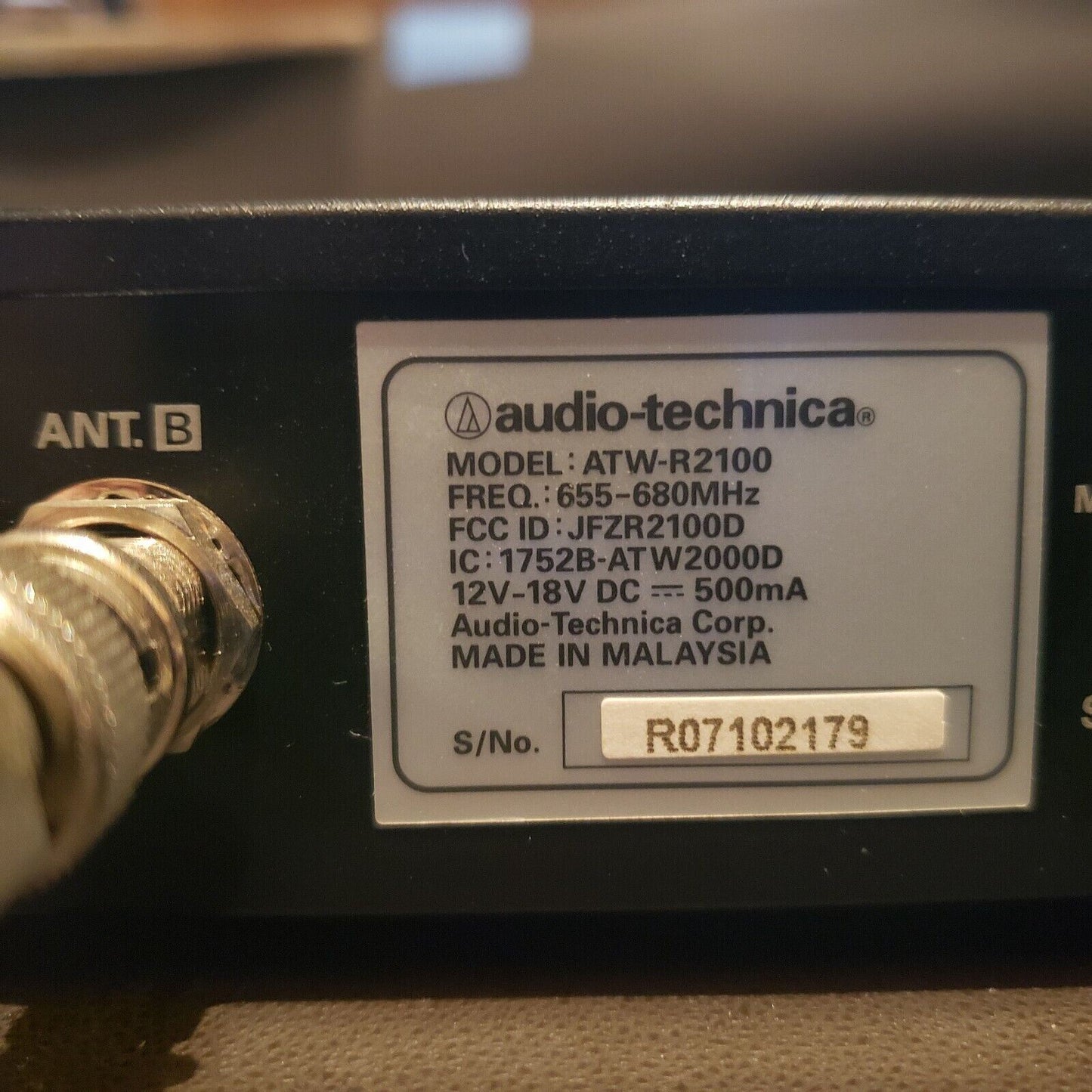 Audio-Technica ATW-R2100CIEU - UHF Wireless Receiver with True Diversity Technology