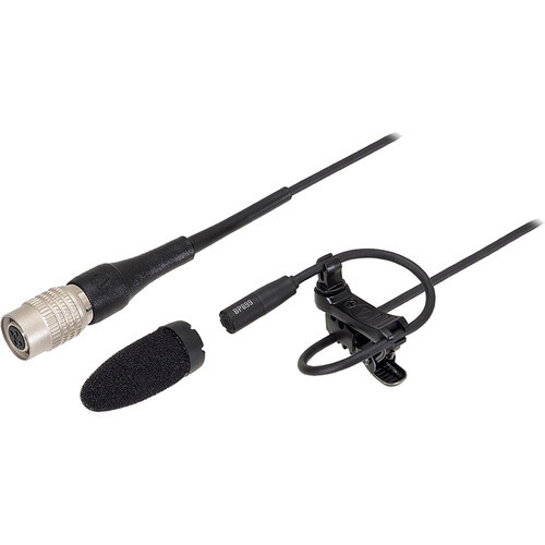 Audio-Technica BP899cW - Omnidirectional Condenser Lavalier Microphone Black