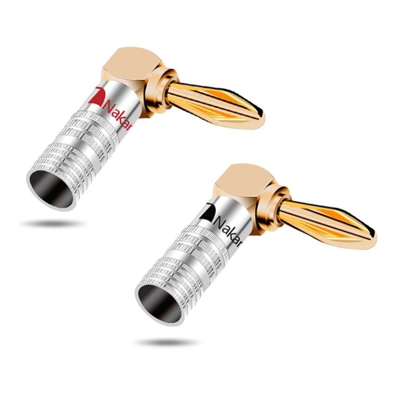 TVA - CONNECTOR NAKAMICHI RIGHT ANGLE BANANA PLUG BLACK