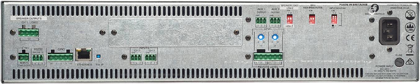 Cloud CVA2500 2 x 500W 70/100V Power Amplifier — view 6