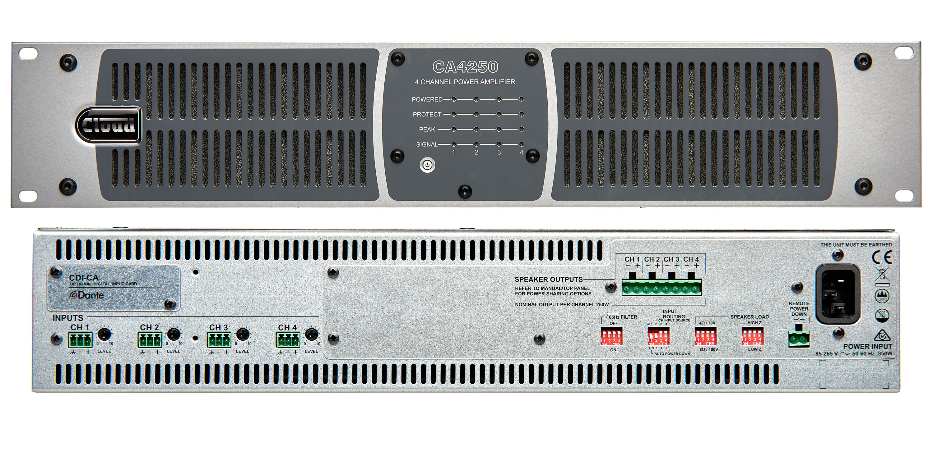Cloud - CA4250 4 x 250W 70/100V Power Amplifier — view 4