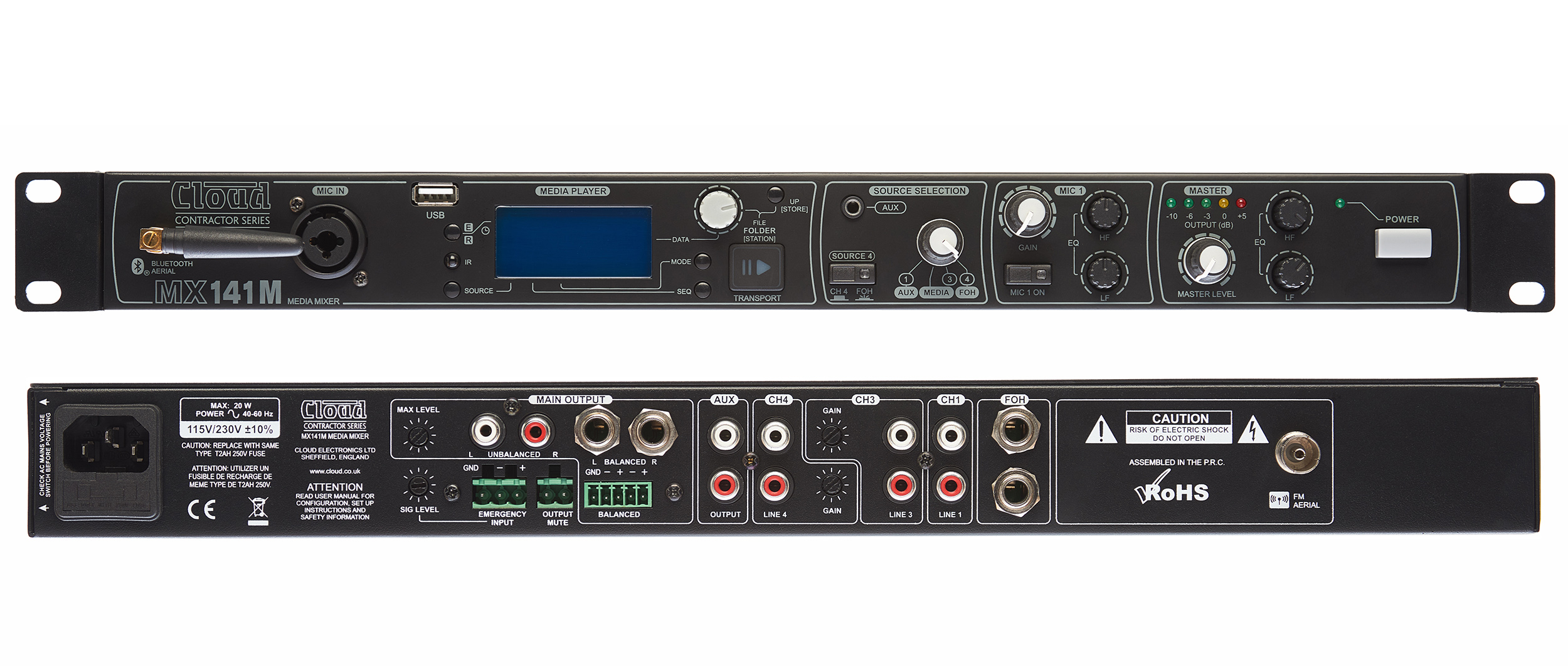 Cloud - MX141M Media Player and Mixer — view 5