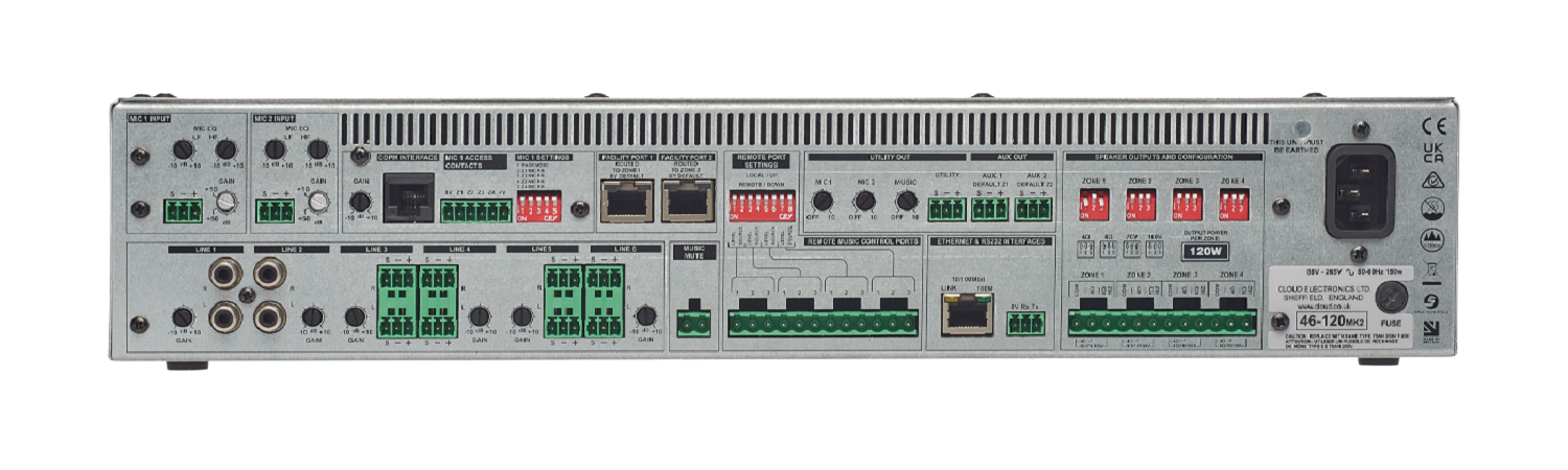 Cloud 46-120Mk2 4-Zone Mixer Amplifier 4 x 120W — view 4