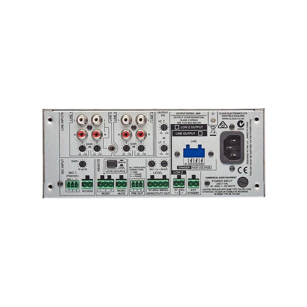 Cloud 46-120Mk2 4-Zone Mixer Amplifier 4 x 120W — view 6
