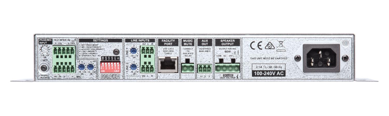Cloud MA80FT Single Zone Mixer Amplifier 80W — view 5