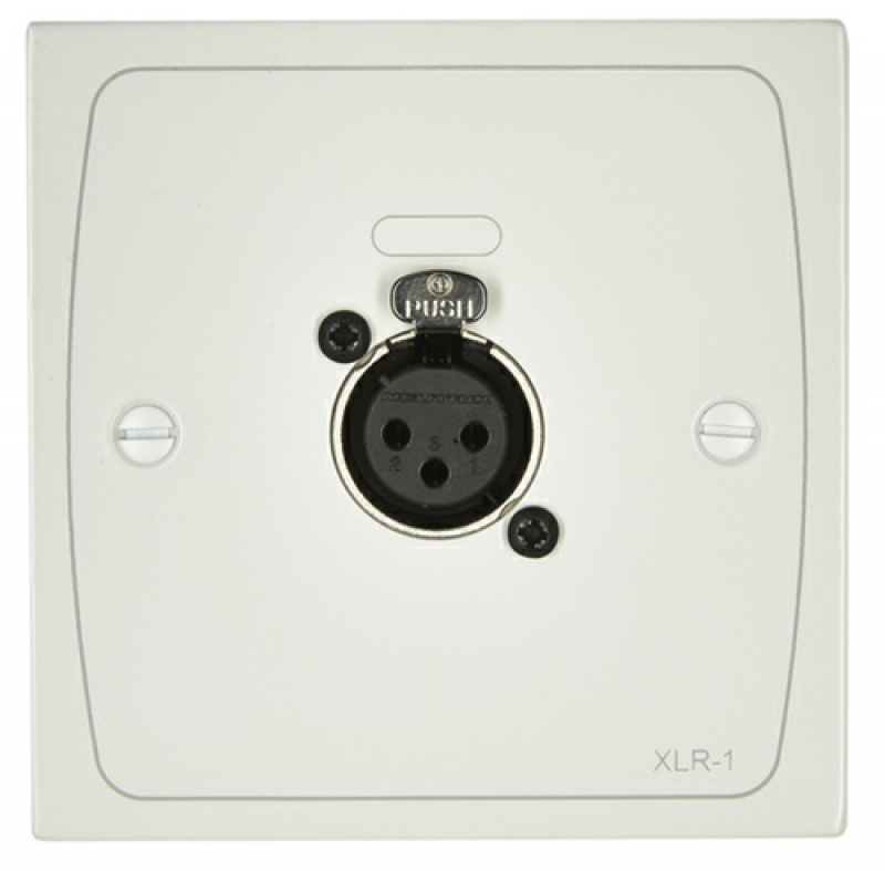 Cloud XLR-F1B XLR Wall Plate, Female 3-Pin Latching, Black — view 4