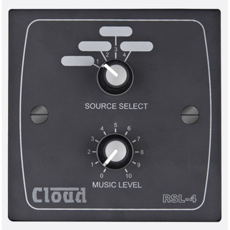 Cloud - RSL-4B Remote Music Source & Level Control Plate (Black) — view 3