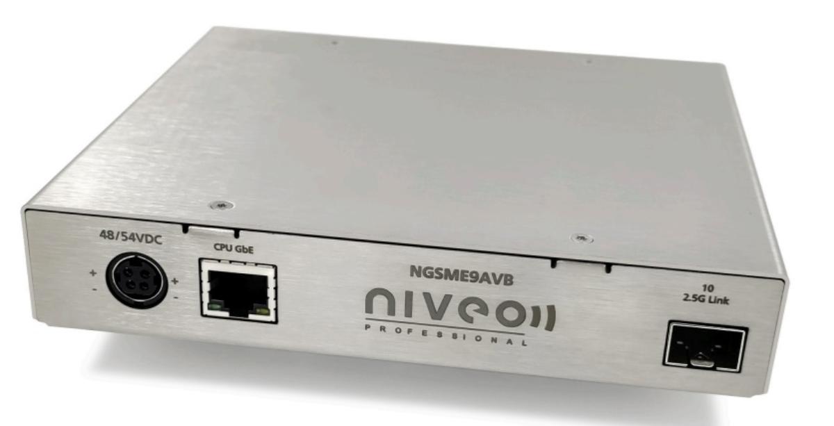 Niveo - NGSME9AVB 9-Port Stackable AVB and Dante Network Switch