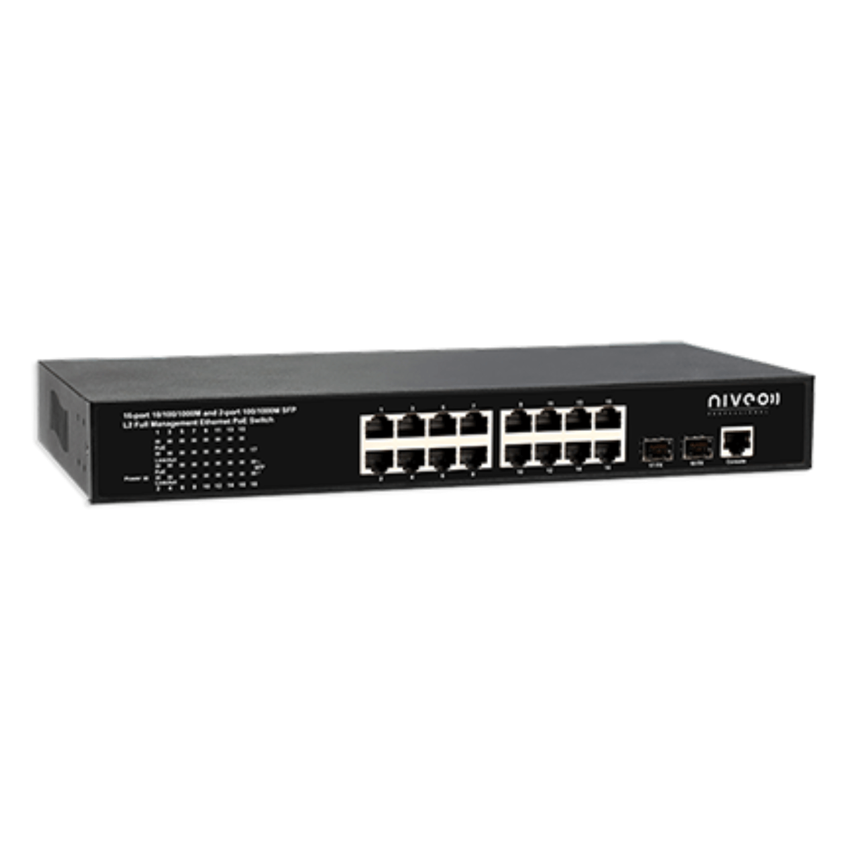 Niveo - NGSME16T2H 16-Port Gigabit Ethernet Switch with L2+ Management