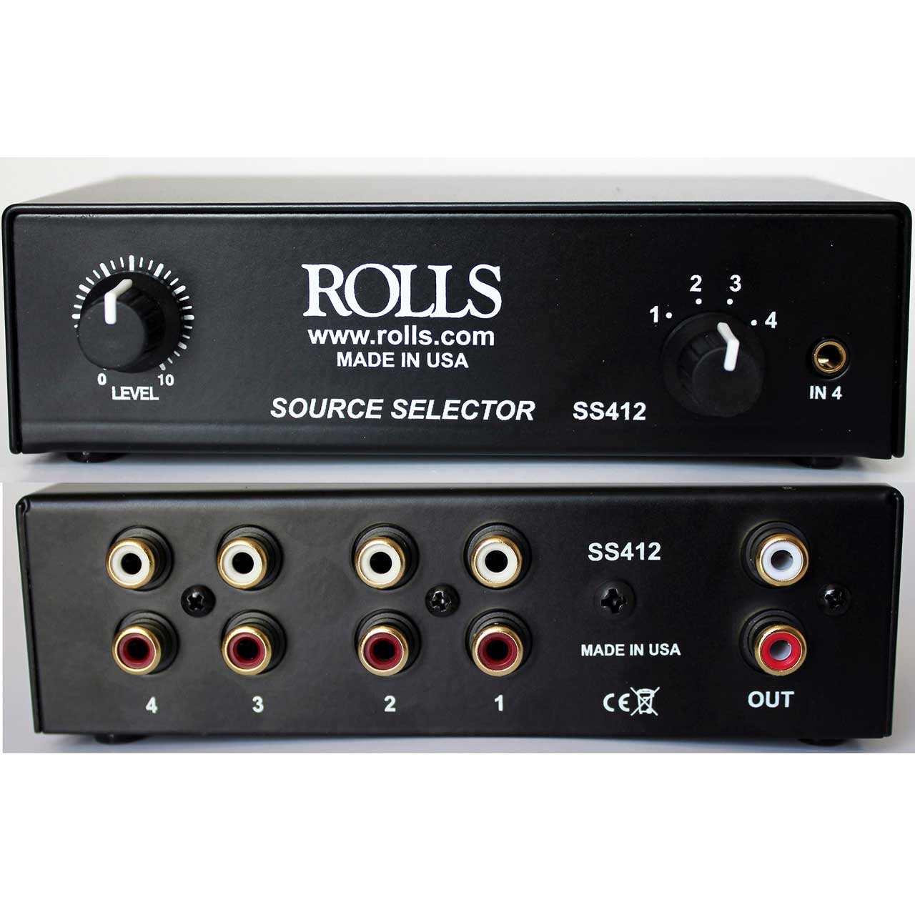 Rolls - SS412 Passive 4-Input Stereo Audio Source Selector