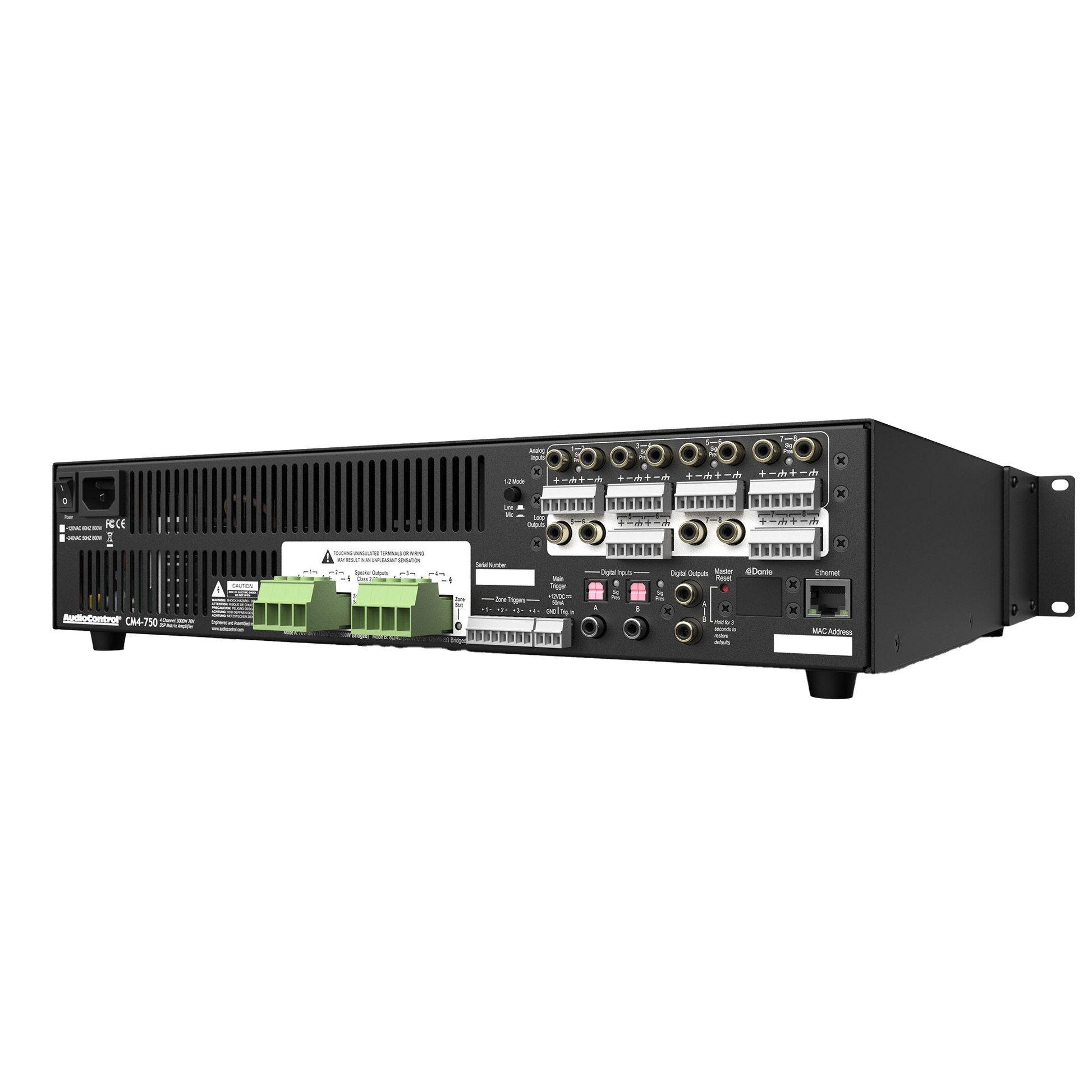 AudioControl - ACP-CMD-4750-220V 4-Channel Dante DSP Amplifier