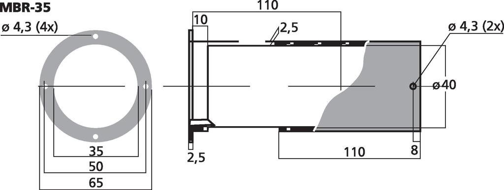 Monacor - MBR-35 Speaker Wall Bracket