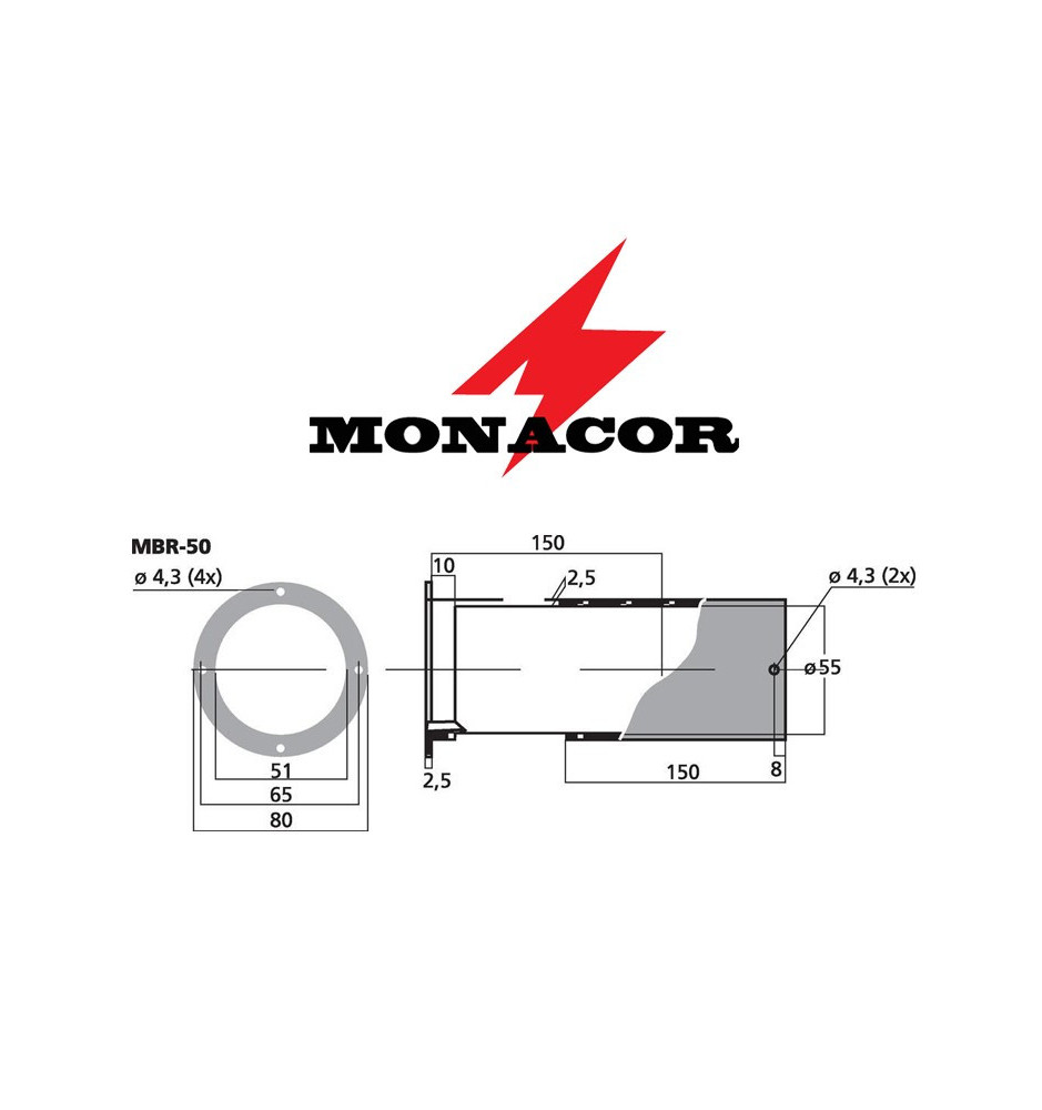 Monacor - MBR-50 Speaker Wall Bracket
