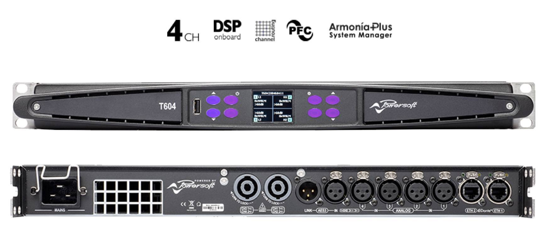 Powersoft - T604 A Professional Power Amplifier with DSP