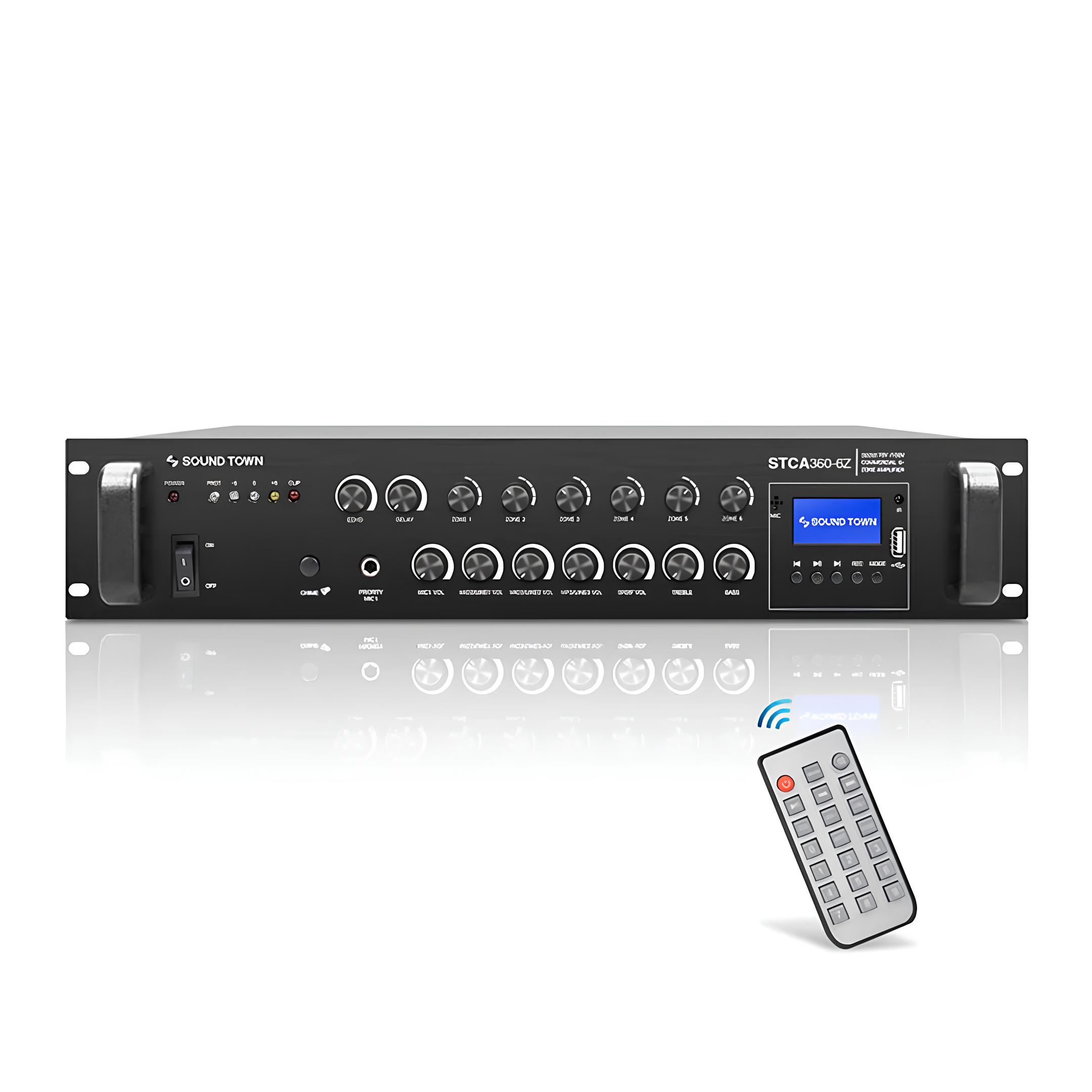 Sound Town - STCA360-6Z 360W 6-Zone Commercial Amplifier