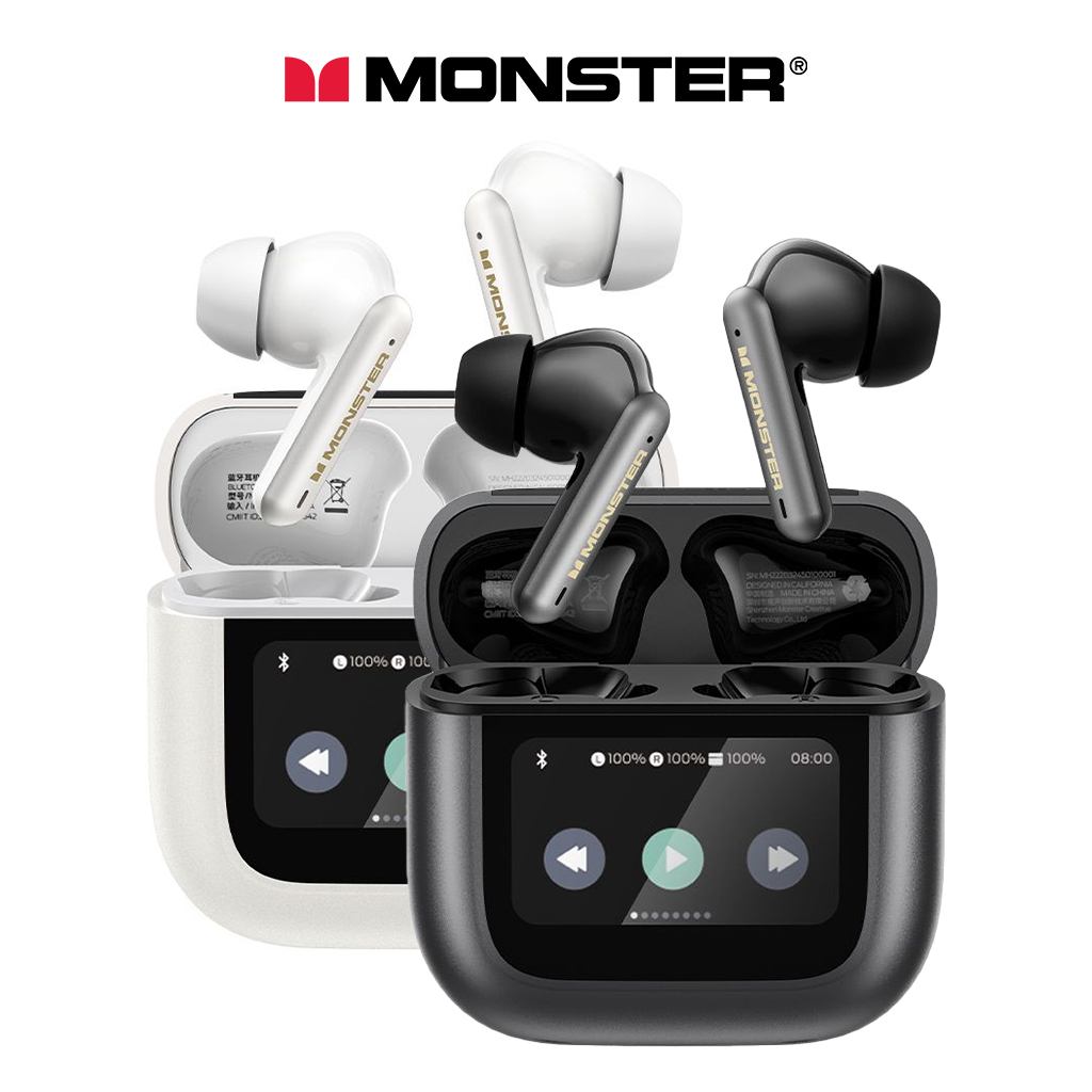 Monster TH300 (W30BK) Wireless Earbuds – Battery Display