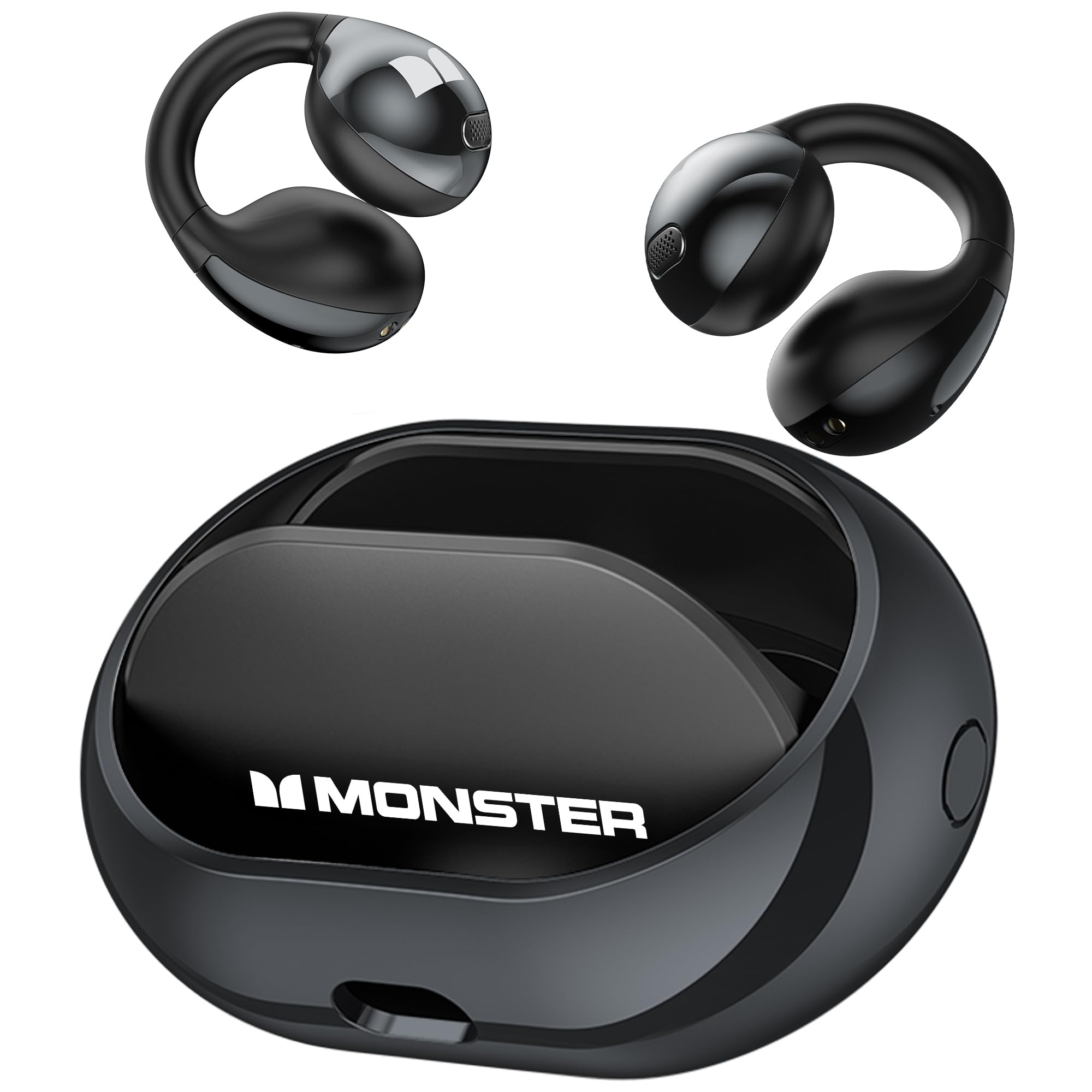 Monster Open Ear Clip-On Earbuds Black