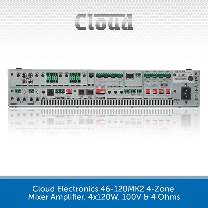 Cloud 46-120Mk2 4-Zone Mixer Amplifier 4 x 120W