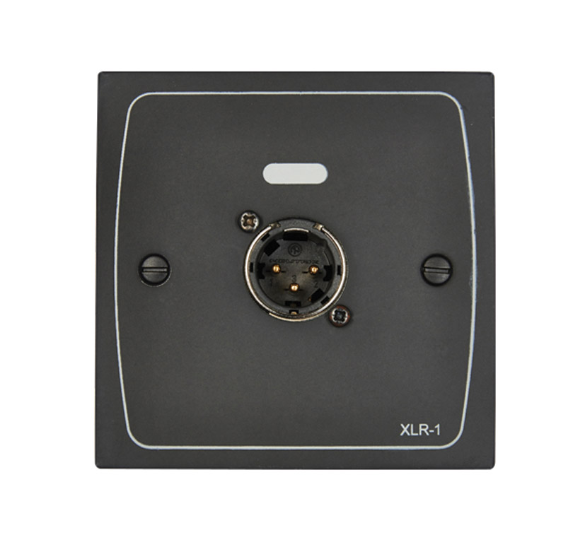 Cloud XLR-M1B XLR Wall Plate - Male 3-Pin, Black