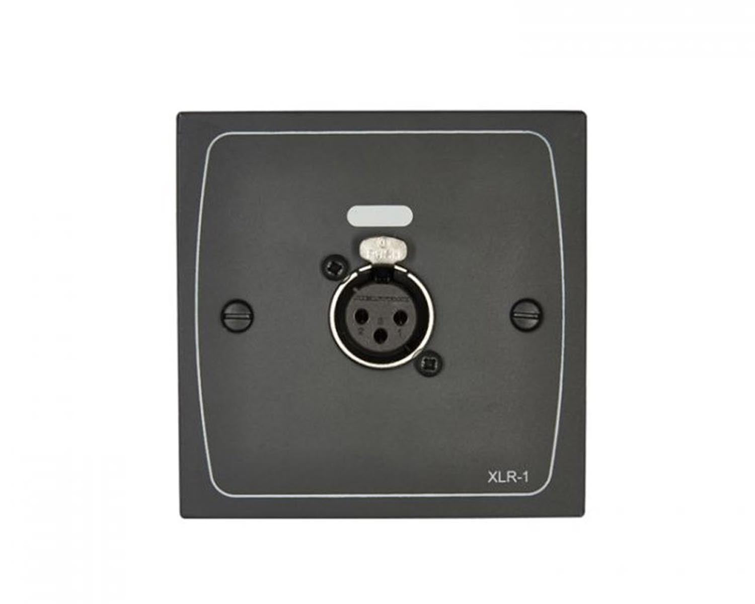 Cloud XLR-M1B XLR Wall Plate - Male 3-Pin, Black — view 2