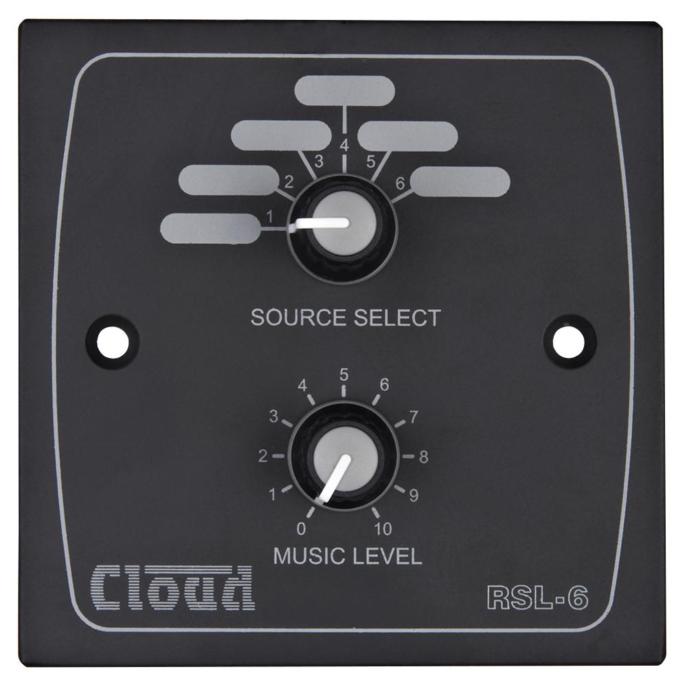 Cloud RSL-6x4B Remote Music Source & Level Control (4-Pack, Black)