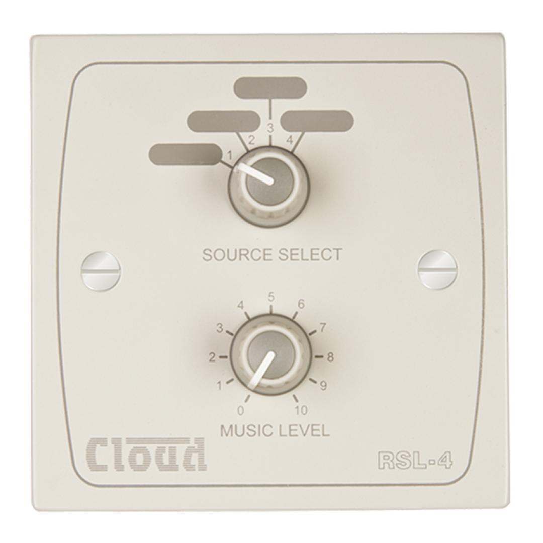 Cloud RSL-4W Remote Music Source & Level Control Plate
