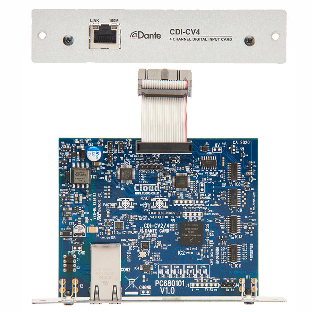 Cloud CDI-CV4 4-Channel Dante Input Card for CVA4250