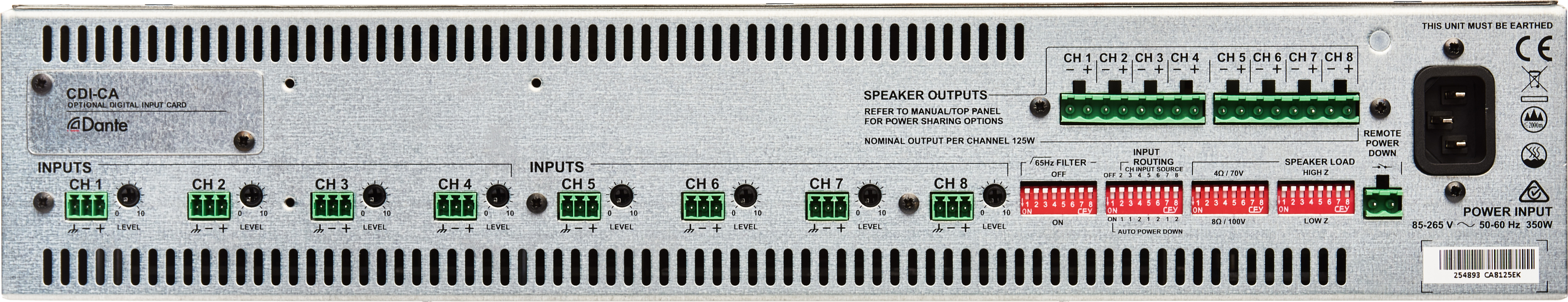 Cloud CDI-CA8 8-Channel Dante Input Card for CA6150 & CA8125 — view 5