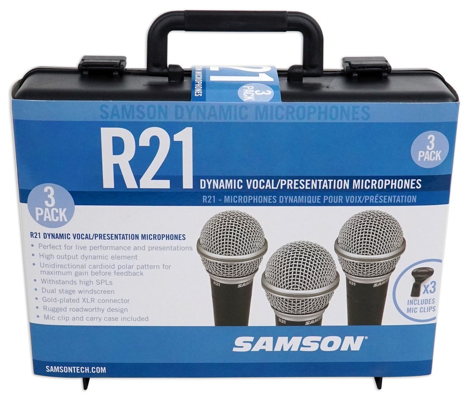 Samson R21S 3PACK - Dynamic Cardioid Vocal Mic