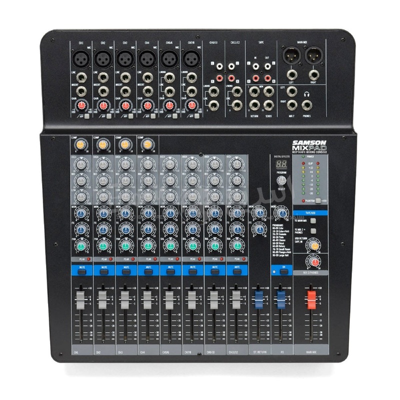 Samson 14-Channel Analog Stereo Mixer with Effects and USB Audio Streaming