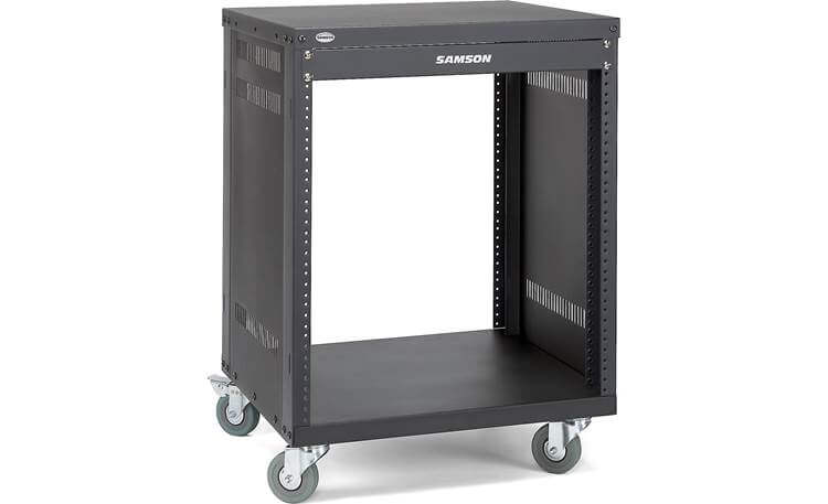Samson 12U Solid Steel Equipment Rack with Locking Castors