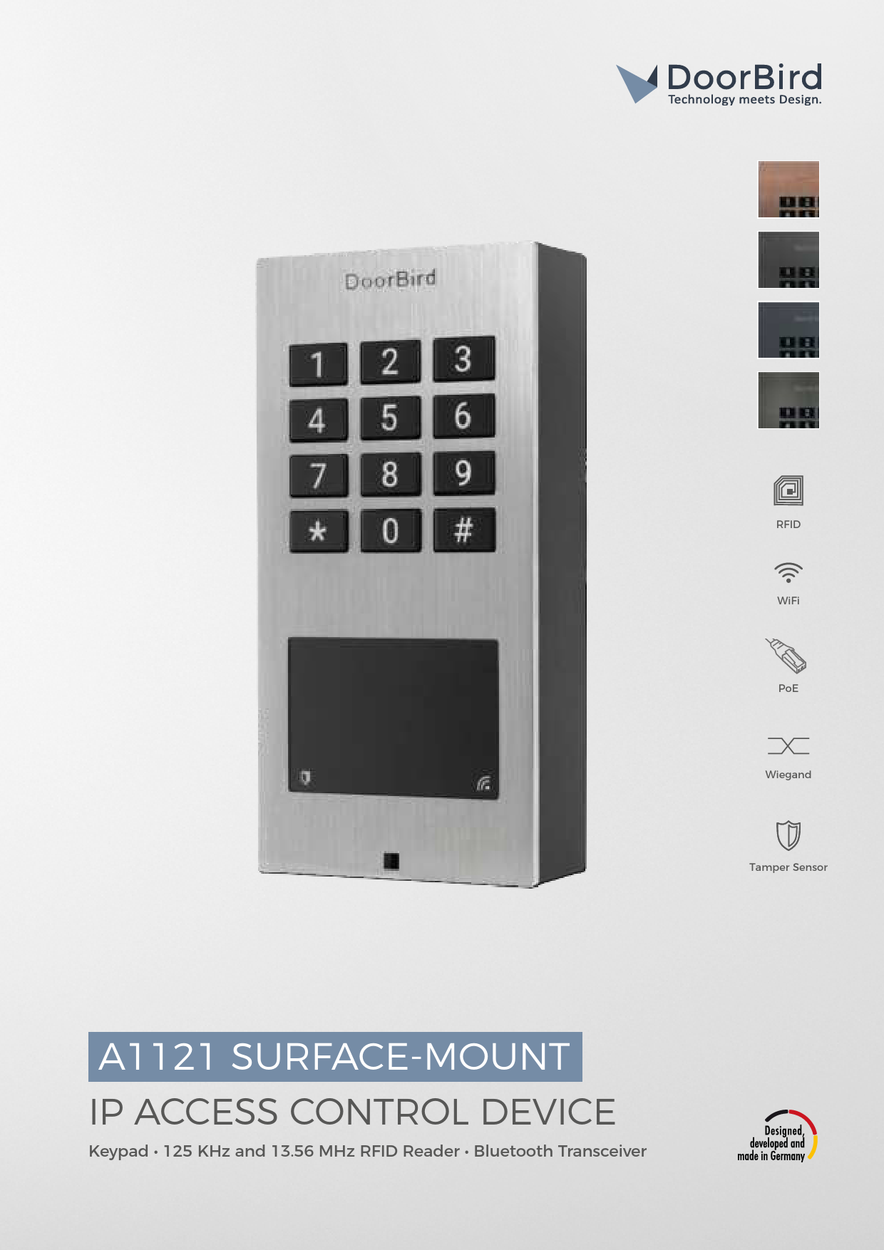 Doorbird A1121-S - IP Access Control Device A1121 Surface-mount stainless steel V2A brushed
