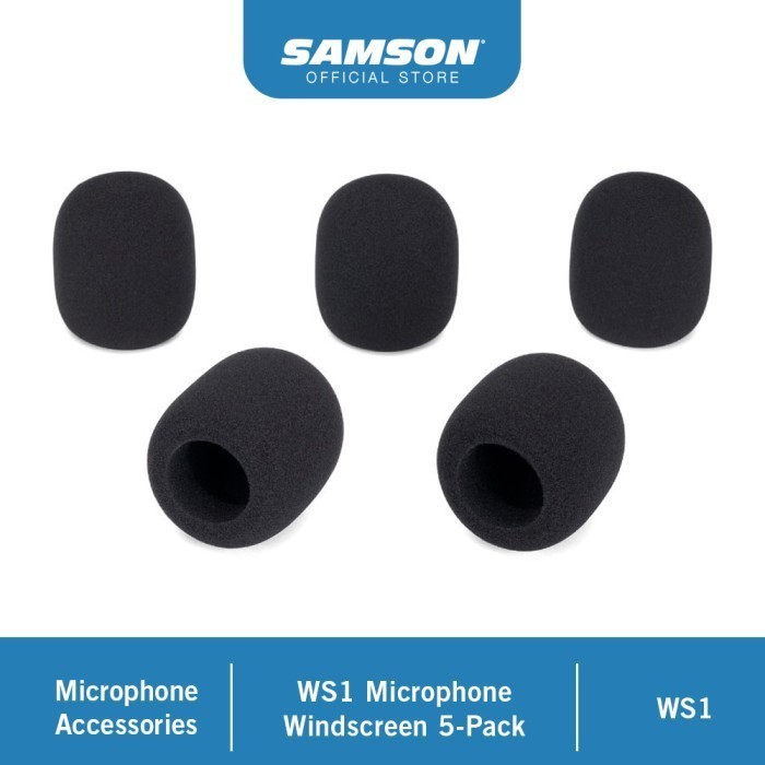 Samson WS1 - Foam Microphone Windscreens 5-Pack
