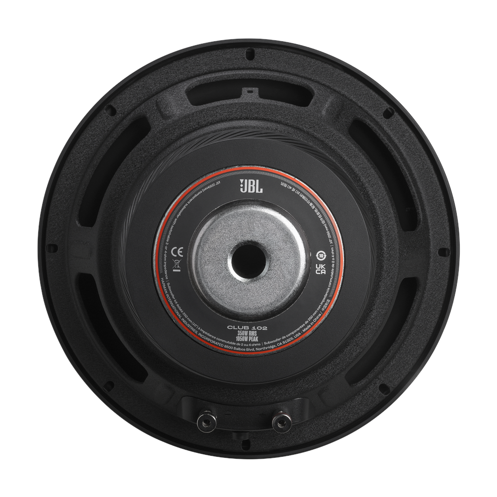 JBL Club 102 - 10" 350 Watt Component Car Subwoofer